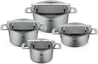 Fissler Topf-Set "Phi Collection" Set, Kochtopf 16/20/24cm, 4 Stk. tlg. Edelstahl