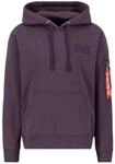 Hoodie ALPHA INDUSTRIES "Backprint Hoodie Rainbow Refl. Print", Herren, Gr. M, lila