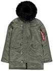 Winterjacke ALPHA INDUSTRIES "N-3B VF 59 Vintage Fit W", Damen, Gr. XS, gr&uuml;n