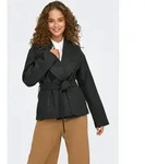 Kurzmantel ONLY "ONLAUGUSTA LIFE SHORT COAT OTW", Damen, Gr. XS (34), grau