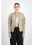 Bomberjacke ALPHA INDUSTRIES "MA-1 VF Light W", Damen, Gr. XS, beige (vintage sand),