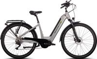 E-Bike SAXONETTE "Quantum Sport Wave" Gr. 45, silber (silberfarben, schwarz),