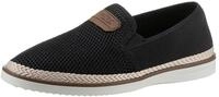 Slipper RIEKER, Herren, Gr. 40, schwarz, Textil, Schuhe Slipper, Espadrilles,