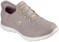Slip-On Sneaker SKECHERS "SUMMITS-CLASSY NIGHT", Damen, Gr. 36, grau (taupe,