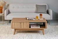 Jahnke Couchtisch "WAVE COFFEE SK" 1 Stk. tlg. Couchtisch, Retro-Stil, Stauraum,