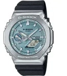 Smartwatch CASIO G-SHOCK "GBM-2100A", schwarz (schwarz, hellblau, schwarz, hellblau),