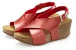 LASCANA Sandalette "Sommerschuh" Sommerschuh mit Keilabsatz und Korkfu&szlig;bett