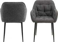 Esszimmerstuhl ACTONA GROUP, grau (anthrazit), B:58cm H:83cm T:55cm, 96% Polyester /
