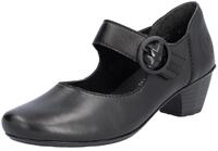 Spangenpumps RIEKER, Damen, Gr. 36, schwarz, Leder, Lederimitat, unifarben, Schuhe