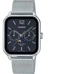 Quarzuhr, silber (silberfarben, schwarz), CASIO TIMELESS COLLECTION, Armbanduhren,