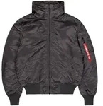 Bomberjacke ALPHA INDUSTRIES "MA-1 Hooded", Herren, Gr. S, grau (vintage grau),