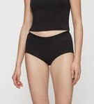Panty TRIUMPH "Smart Natural Boyshort", Damen, Gr. 1, schwarz, Single Jersey,