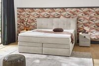 Jockenh&ouml;fer Gruppe Boxspringbett "Amy in Cord" mit Bettkasten und Kaltschaum-Topper,