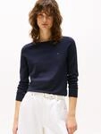 Tommy Hilfiger Strickpullover "CO JERSEY STITCH V-NECK SWEATER" mit Tommy...