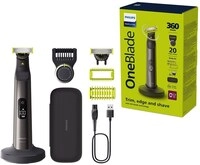 Philips Elektrorasierer "OneBlade Pro 360 Face & Body QP6652/30" 3 Aufs&auml;tze 360 Grad