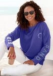 Sweatshirt ELBSAND "Anvor", Damen, Gr. S (36), blau, angeraute Sweatware,