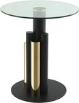 Kayoom Beistelltisch "Ontario 225, Runde Glasplatte aus Sicherheitsglas, 100%