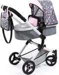Kombi-Puppenwagen BAYER "Puppenwagen Vario", grau, Puppenwagen, KinderB:42cm H:86cm