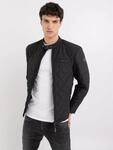 Steppjacke REPLAY "Saber Mid", Herren, Gr. L, schwarz, Obermaterial: 100% Polyester,