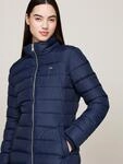 Tommy Jeans Steppmantel "TJW ESSENTIAL HOODED DOWN COAT" mit Fellimitat,