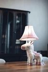 LED Tischleuchte "Elsa das Einhorn", rosa (wei&szlig;, rosa und silber), 1, H: 51cm, 1