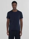 T-Shirt REPLAY, Herren, Gr. L, blau (night blau), Jersey, Obermaterial: 100%