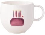 Villeroy & Boch Becher "Henkelbecher Happy Birthday With Love 290 ml wei&szlig;-rot"