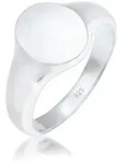 Siegelring KUZZOI "Herren Siegelring Matt Basic Cool 925er Silber" Gr. 62, silber,