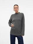 Vero Moda Strickpullover "VMPLAZA LS HIGHNECK LONG PULLOVER GA BOO"