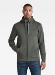 Longpullover G-STAR "Premium Core Hooded Zip Sweater", Herren, Gr. XS, graphite,