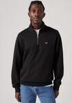 Sweatshirt LEVI'S "ORIGINAL HM 1/4 ZIP", Herren, Gr. M, schwarz (minimal schwarz),