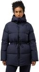 Jack Wolfskin Daunenjacke "KIRSCHALLEE" mit Kapuze mit Eingrifftaschen und