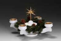 Albin Preissler Adventsleuchter "mit Weihnachtsstern, Handwerkskunst aus dem