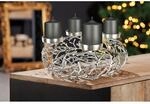 GILDE Adventskranz "Twigs" Aluminium, silber, verschiedene Gr&ouml;&szlig;en