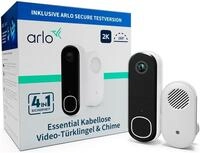 ARLO Smart Home Kamera "ESSENTIAL 2 Video Doorbell 2K With Chime V2", wei&szlig;, B:4,7cm