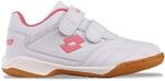 Hallenschuh LOTTO, Kinder, Gr. 25, wei&szlig; (wei&szlig;, fr.pink), Synthetik, Schuhe