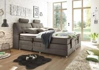 Boxspringbett ED EXCITING DESIGN "Palermo", braun (braun, soro 24 stone), B:180cm