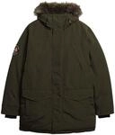Superdry Parka "EVEREST FAUX FUR PARKA JACKET" mit Kapuze Kunstfaser, loose fit
