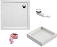 OTTOFOND Duschwanne Set, 100x100x3 cm, mit Wannentr&auml;ger, Ablaufgarnitur und