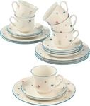 Seltmann Weiden Kaffeeservice "Geschirr-Set, 18 Teile, Marieluise Streublume" Teller,