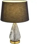 GLOBO LIGHTING Tischleuchte "KISA", schwarz (messingfarben matt), &Oslash; 35cm H: 54cm, 1