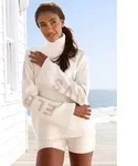 Sweater ELBSAND, Damen, Gr. 48/50, wei&szlig; (wollwei&szlig; meliert), Feinstrick,