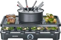 Severin Raclette und Fondue-Set "RG 2347" 8 Stk. Raclettepf&auml;nnchen 1.400 W