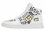 DOGO Stiefelette "Ace Boots Abstract Outline White Damen High Sneaker, Ace Boots"