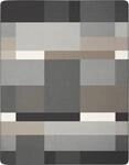Biederlack Wohndecke "Black Part" mit modernem Karo, mit Zierstich