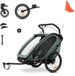 Hauck Fahrradkinderanh&auml;nger "Bike N Walk Duo" f&uuml;r 2 Kinder, inkl. Deichsel