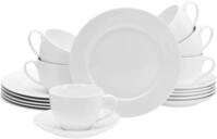 CreaTable Kaffeeservice "Fleur Royal" extrem d&uuml;nn, leicht, lichtdurchl&auml;ssig