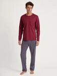 CALIDA Pyjama "Relax Imprint" 2 tlg. mit aufgesetzter Brusttasche
