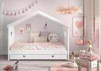 Vipack Hausbett "Amori, inkl. Dach, R&uuml;ckseitig offen, mit Rolllattenrost" B/H/T ca.