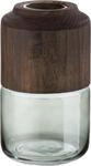 Casablanca by Gilde Tischvase "Colletta" aus Glas, mit abnehmbarem Holzelement